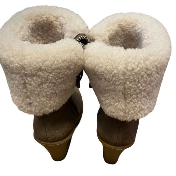 Coach Shearling Lined Platform Wedge Boots Size 7 NEW - Picture 5 of 6